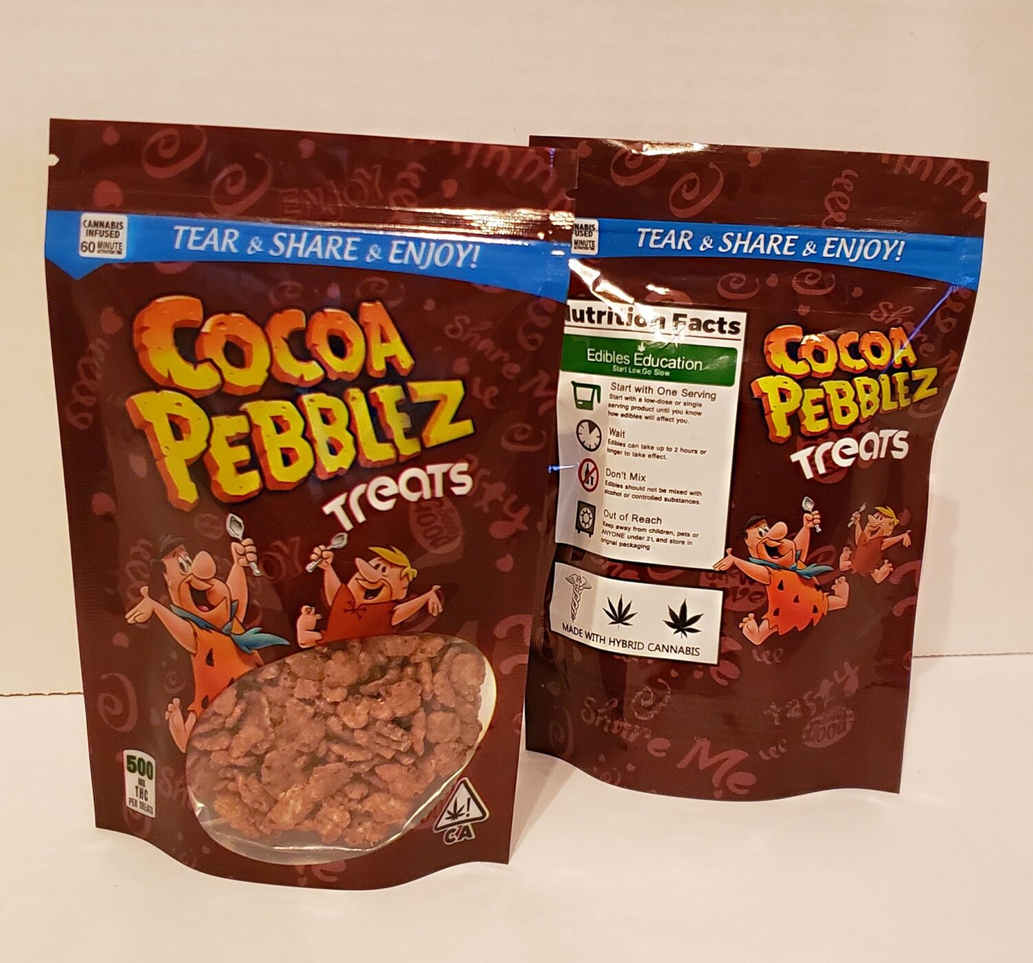 Chillin Cocoa Pebbles Cereal Bars 500mg CannaSense