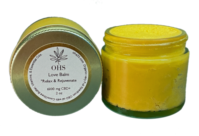 OHS Love Balm Topical - Full Spec. Nano CBD Oil w/ max Vitamins + THC Pain Relief  2 oz