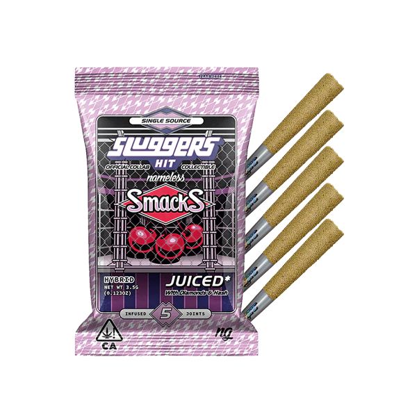 3.5g - Sluggers Quad-Infused Juiced Joints 5-Pack -  DOGTOWN