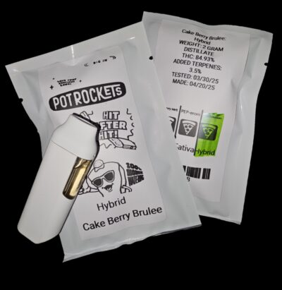2g - Pot Rockets *Oregon Grown* Vape -Cake Berry Brulee (Hybrid)