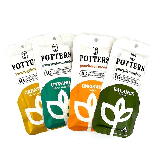 Potters Live Resin Disposable Vape 1g CannaSense