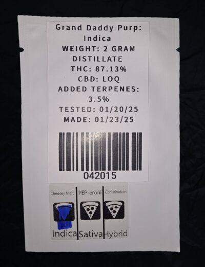 2g - Pot Rockets Grand Daddy Purp (Indica) Vape All-in-1 pen *Oregon Grown* - Image 2