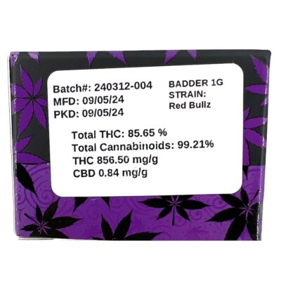 Smashed Red Bullz Premium Badder 1g - Image 2
