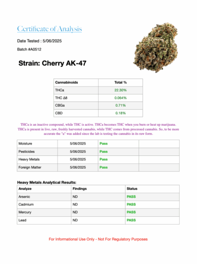 7g - Cherry AK-47 - Hybrid Sativa Dominant - Image 3