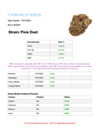 14g - Pixie Dust - Indica Hybrid - Image 5